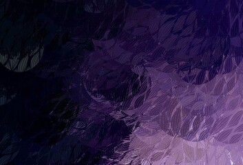 Dark Purple vector background with abstract shapes.