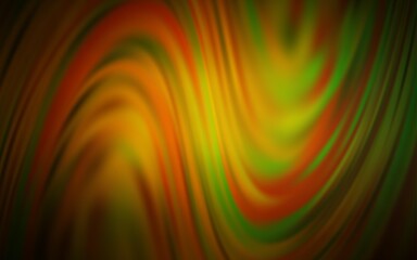 Dark Green, Yellow vector blurred shine abstract background.