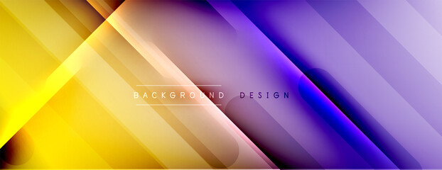 Abstract background - lines composition created with lights and shadows. Technology or business digital template. Trendy simple fluid color gradient abstract background with dynamic