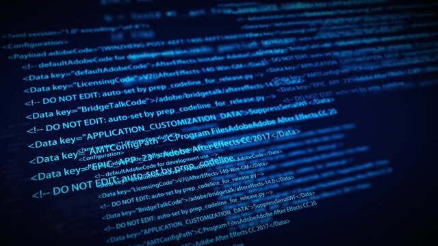 AI network program code scrolling