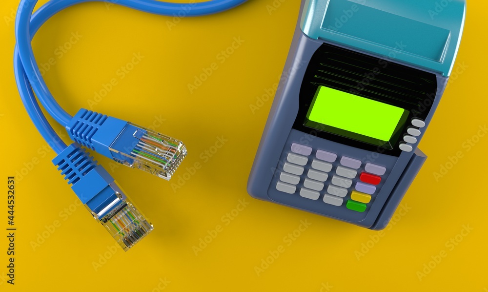 Sticker credit card with network cable