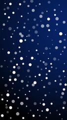 White dots Christmas background. Subtle flying sno