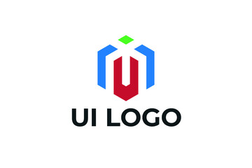 U and I letter logo design