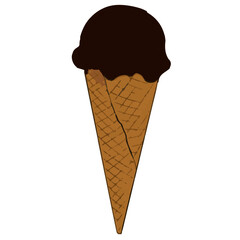 ice, cream, cone, dessert, ice cream, food, cold, isolated, chocolate, icecream, sweet, white, frozen, vanilla, ice-cream, scoop, summer, waffle, wafer, snack, refreshment, flavor, sugar, soft, strawb