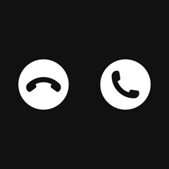 Accept and decline phone icon
