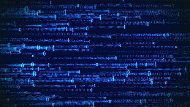 Rolling background of science and technology digital cipher data stream
