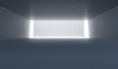 Empty space with white concrete