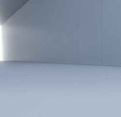 Empty space with white concrete