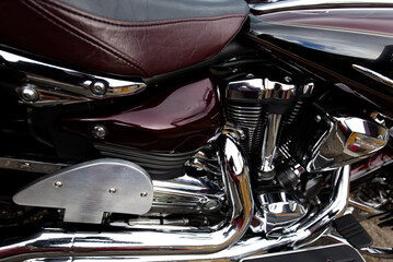 Motorcycle Engine Close Up - Aurora, CO, USA