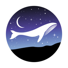abstract humpback whale 