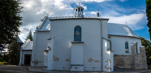 Romanesque church in Gozlice, Świętokrzyskie Voivodeship, Poland. Natural light, photo taken on a sunny day