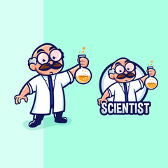 Scientist Mascot Logo 