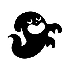 A cartoon white evil ghost that has fun haunting people on Halloween.