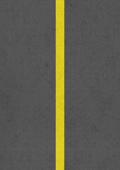 Fototapeta premium 黄色い線のある車道のイラスト