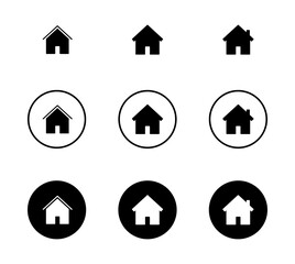 Home icon set, home icon vector. for web	
