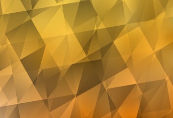 Light Yellow vector abstract mosaic pattern.
