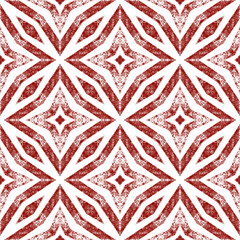 Ethnic hand painted pattern. Wine red