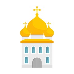 Orthodox church icon flat isolated vector