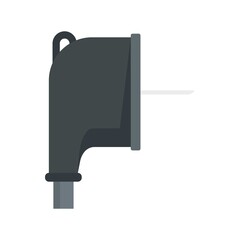 Europe plug icon flat isolated vector