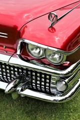 close up of a car headlight