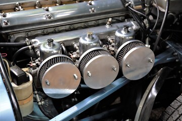close up of a car headlight
