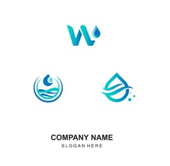 Logo for the company water letter L and W 