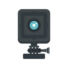 Bike action camera icon flat isolated vector