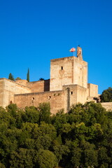 Spectacular views of the Alhambra in Granada, a medieval Muslim fortress