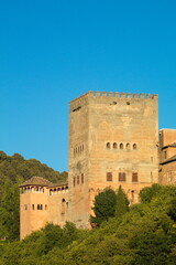 Naklejka premium Spectacular views of the Alhambra in Granada, a medieval Muslim fortress