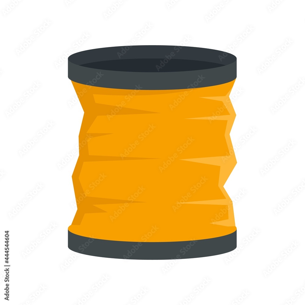 Poster garbage tin icon flat isolated vector