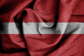 Flag texture on the silk background