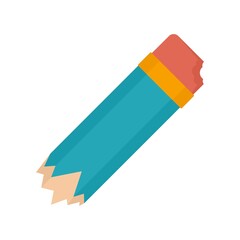 Garbage pencil icon flat isolated vector
