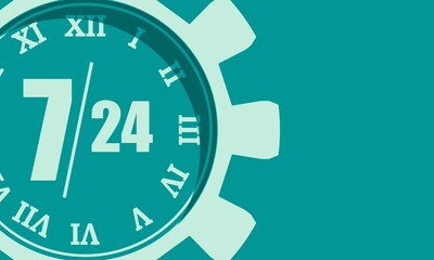 Time operation mode in gear. Business concept