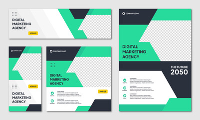 modern creative corporate brochure design background template and social media post banner instagram story vector illustration
