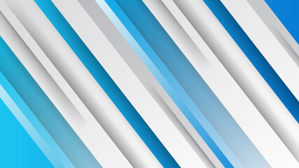 Obraz premium Modern blue white abstract background for business presentation. Professional geometrical and blue with white stripes background. Illustration vector design