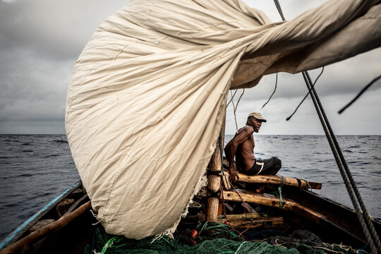 Local Night Net Fishing in Zanzibar on a dhow boat