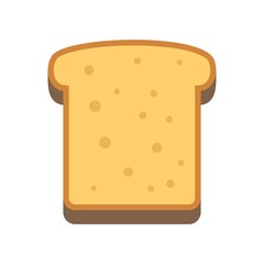 Tasty toast icon flat isolated vector