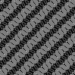 Design seamless monochrome zigzag pattern - 444549006