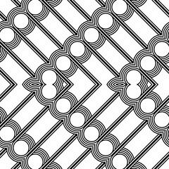 Design seamless monochrome zigzag pattern - 444549048