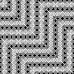 Design seamless monochrome grating zigzag pattern - 444549087