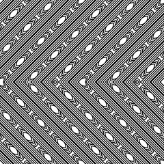 Design seamless monochrome zigzag pattern - 444549232