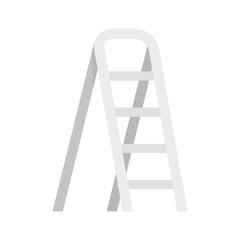 Aluminium ladder icon flat isolated vector