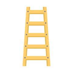 Wood ladder icon flat isolated vector