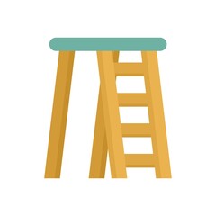Room ladder icon flat isolated vector