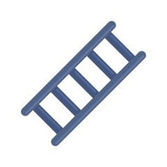 Metal ladder icon flat isolated vector