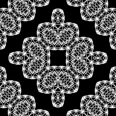 Design seamless decorative lacy pattern - 444549814