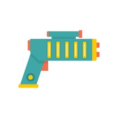 Weapon blaster icon flat isolated vector