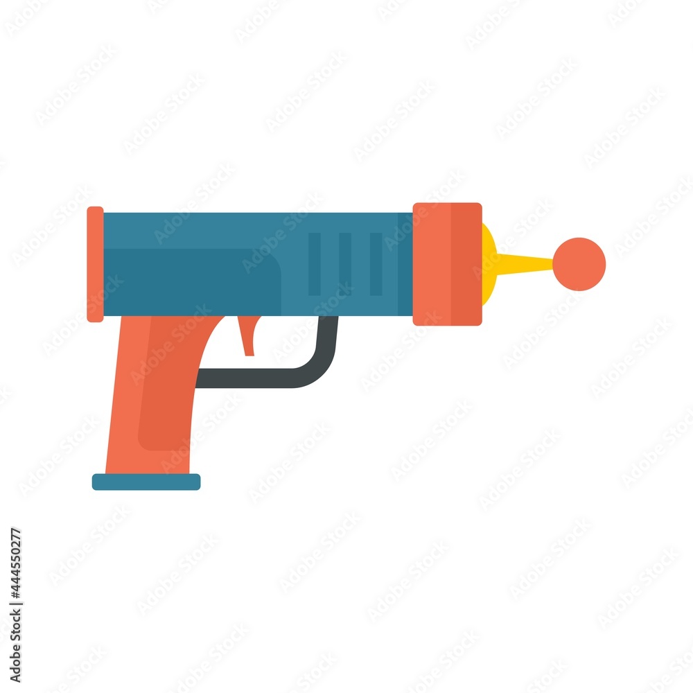 Poster future blaster icon flat isolated vector