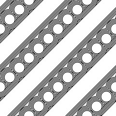 Design seamless monochrome stripy pattern - 444550670
