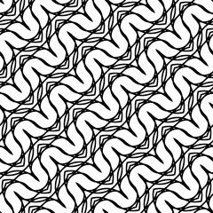 Design seamless monochrome zigzag pattern - 444550814